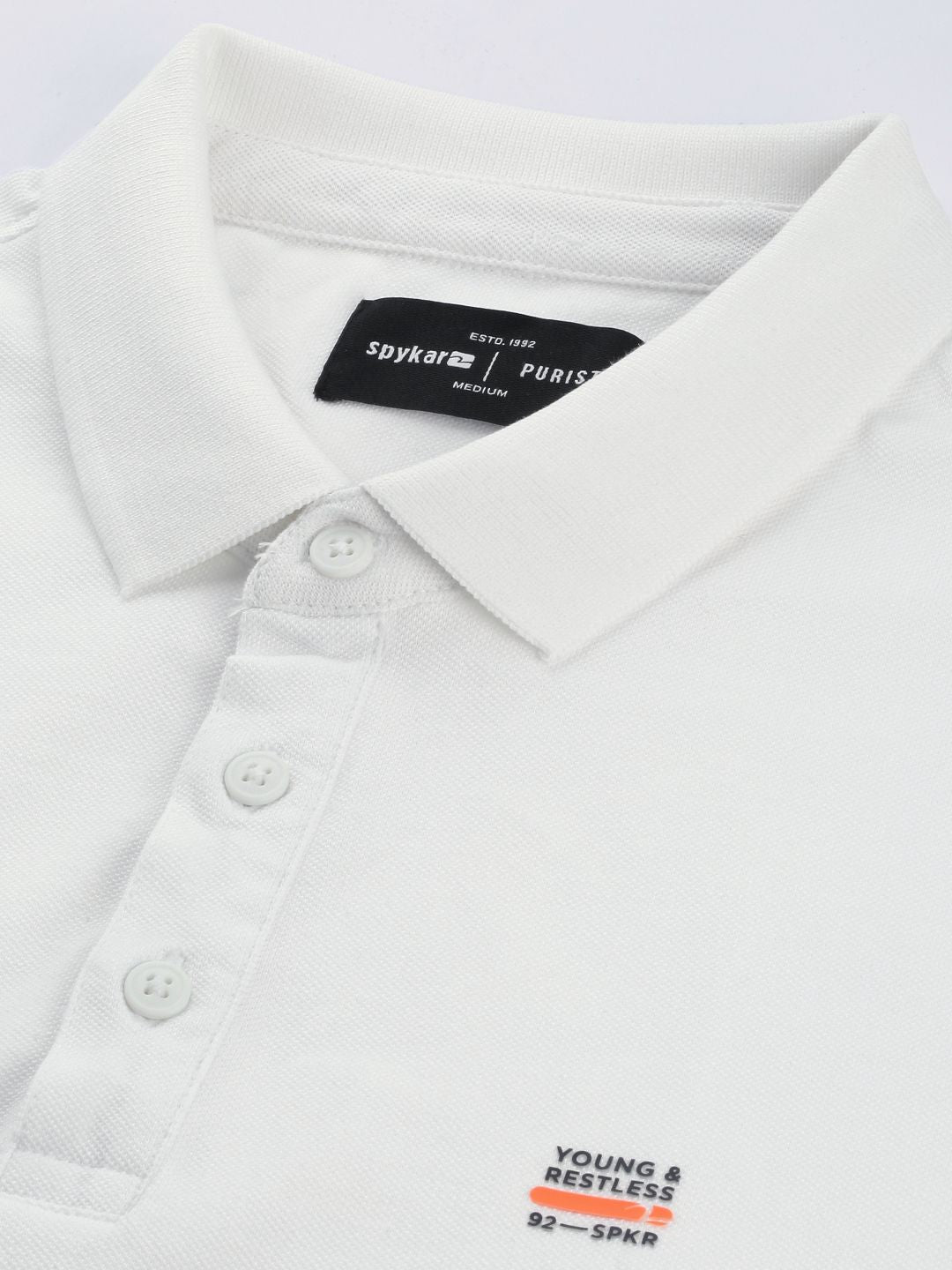 SPYKAR Polo Collar Pure Cotton Slim Fit T-shirt