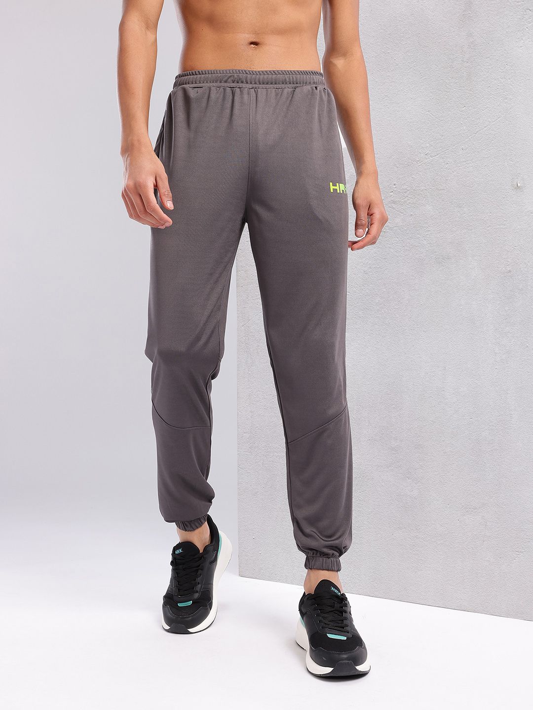 HRX by Hrithik Roshan Men  Brand Logo Detail Mid-Rise Rapid-Dry Training Joggers