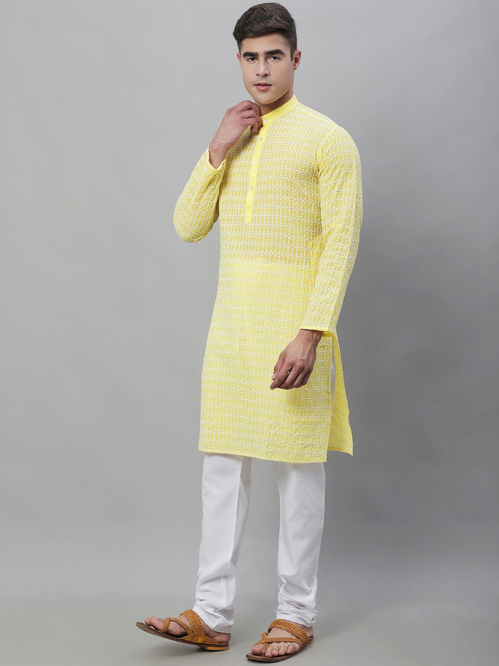 SOJANYA Kurta Kapas Tulen Sulaman Geometrik Dengan Piyama