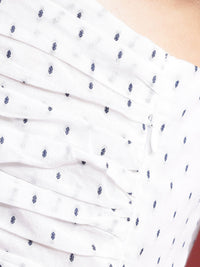 all about you Pure Cotton Self-Design Tiered A-Line Midi Dress