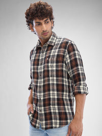 SPYKAR Men Slim Fit Tartan Checks Opaque Checked Casual Shirt