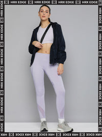 HRX By Hrithik Roshan EDGE Women Misty Lilac Rapid-Dry Cut & Sew Tights