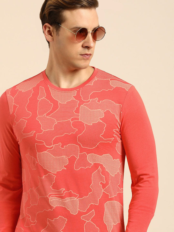Being Human Abstract Printed Pure Cotton T-shirt