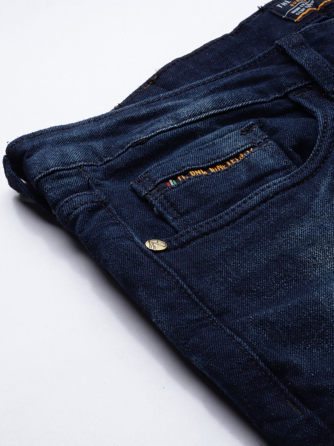 The Indian Garage Co Men Blue Carrot Fit Light Fade Stretchable Jeans