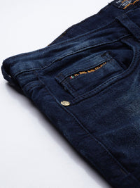 The Indian Garage Co Men Blue Carrot Fit Light Fade Stretchable Jeans