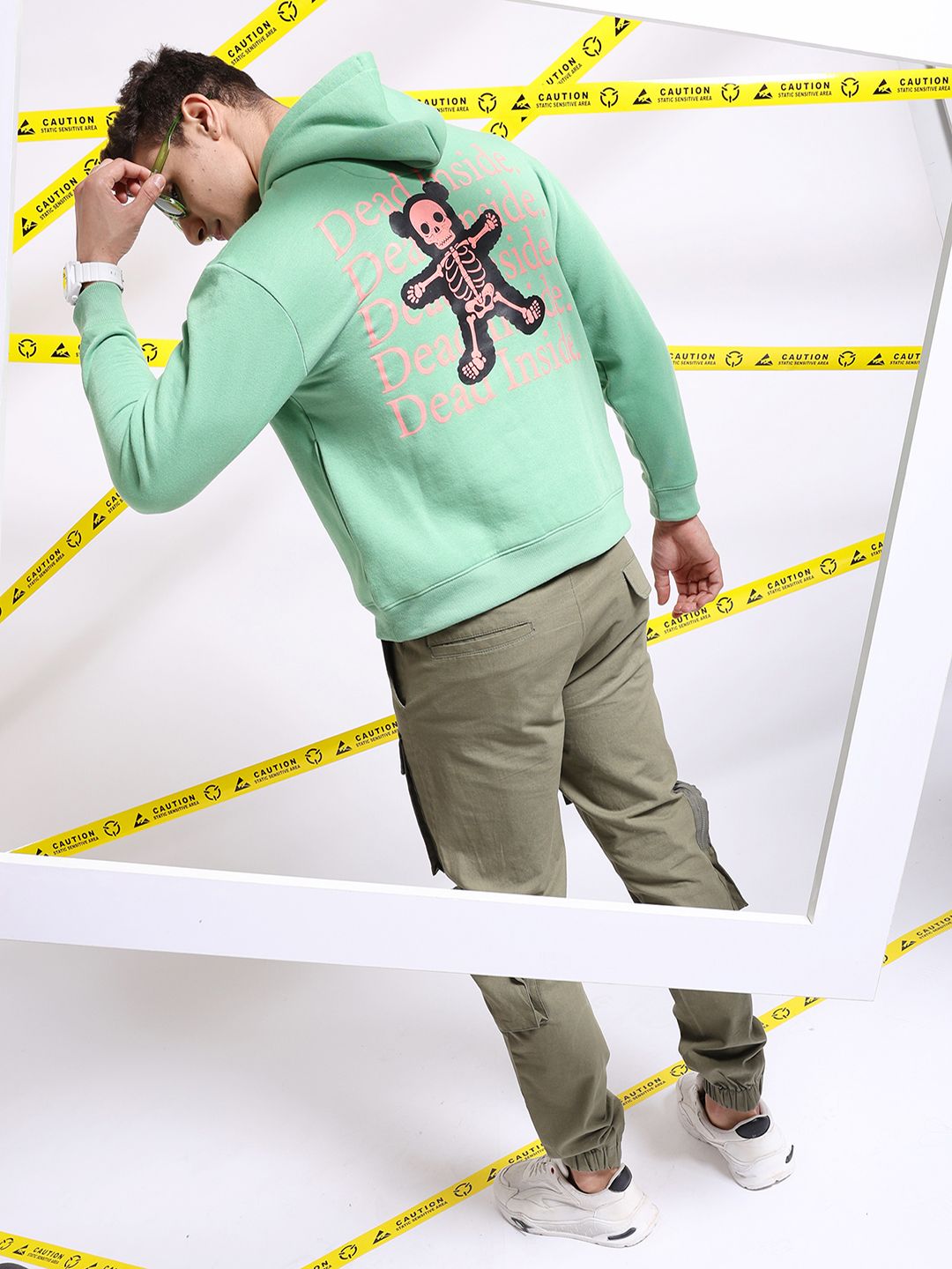 The Indian Garage Co Graphic Printed Hooded Pullover Sweatshirt