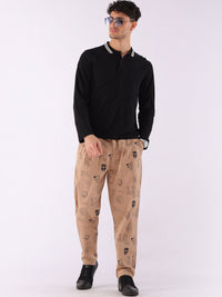 The Indian Garage Co Men Printed Loose Fit Cotton Joggers