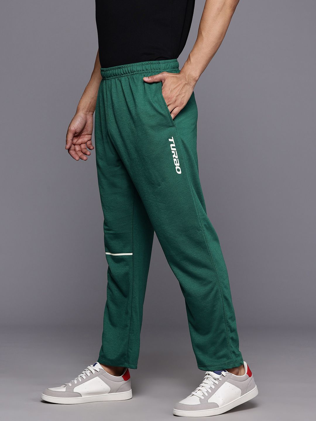 HRX by Hrithik Roshan Men Regular-Fit Brand-Logo Print Track Pant