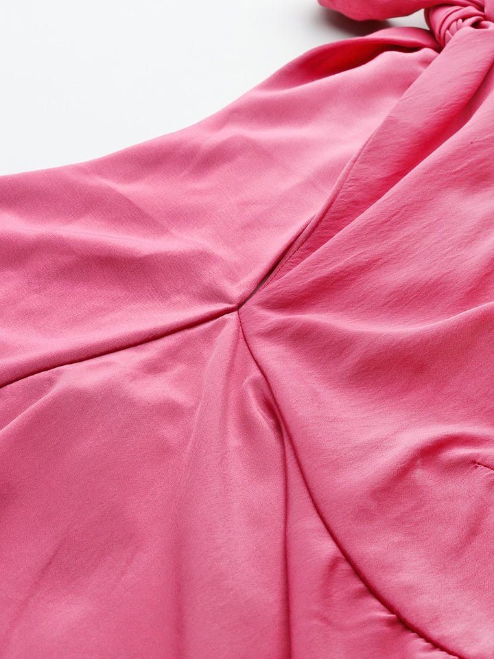 DressBerry Halter Neck Satin Top