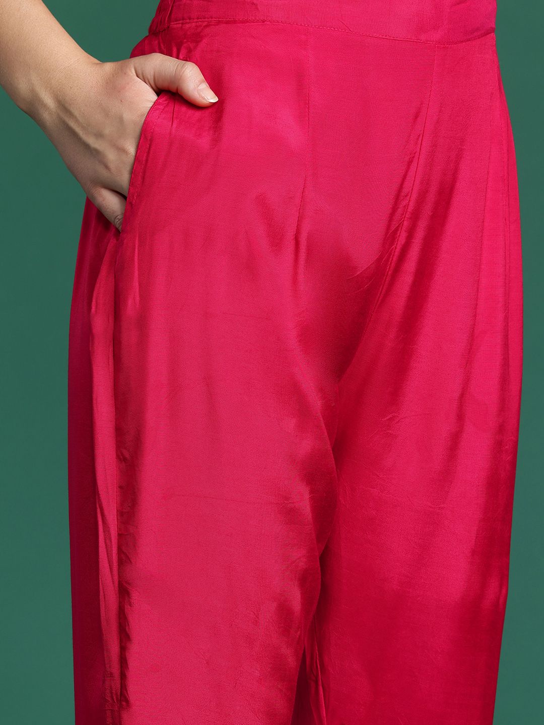 Indo Era Women Floral Embroidered Kurta With Trousers & Dupatta