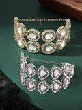 Set Mutiara Zaveri 2 Gelang Lilit Berlian Austria Bersalut Emas