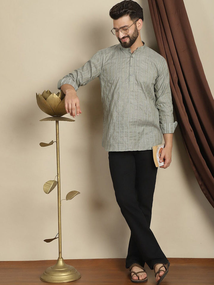 Anouk Woven Design Thread Work Cotton Kurta