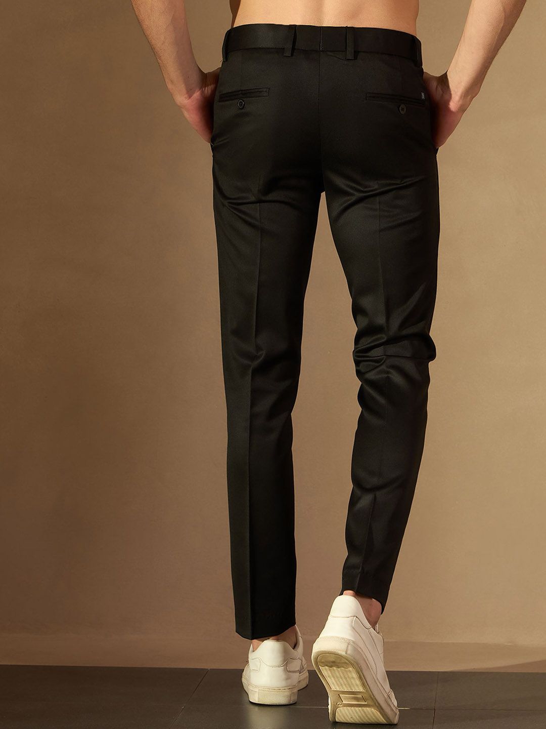 DENNISON Men Smart Tapered Fit Easy Wash Trousers