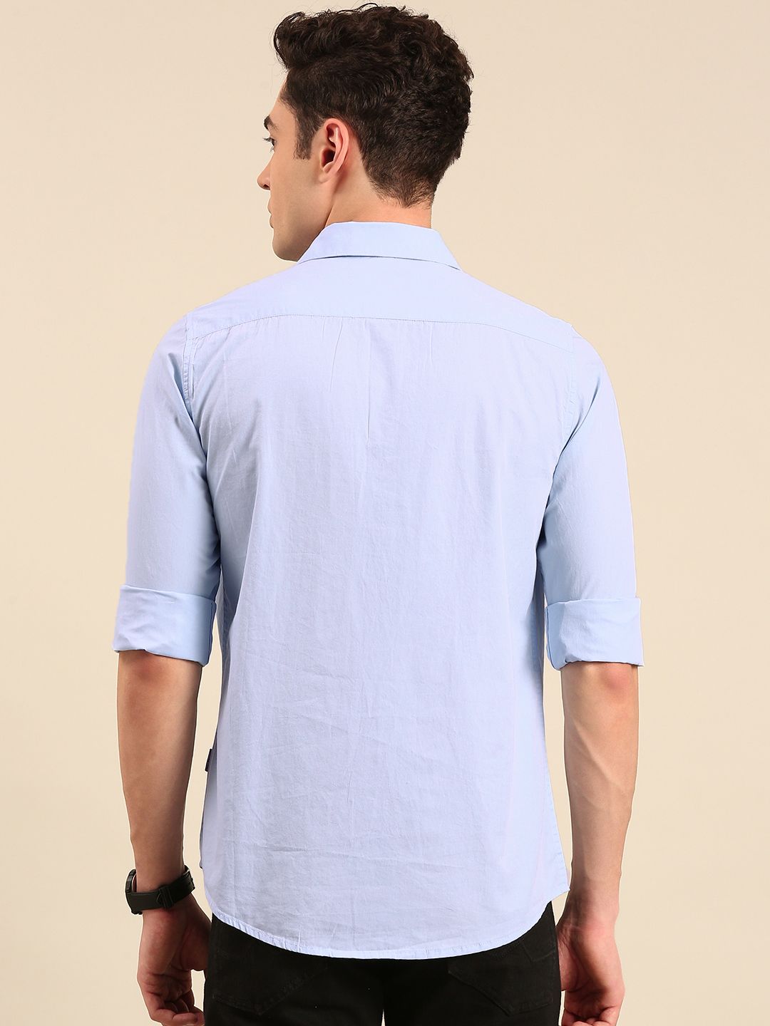 Being Human Pure Cotton Slim Fit Opaque Casual Shirt
