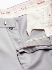 Dennison Men Grey Smart Tapered Fit Easy mencuci seluar berlipat