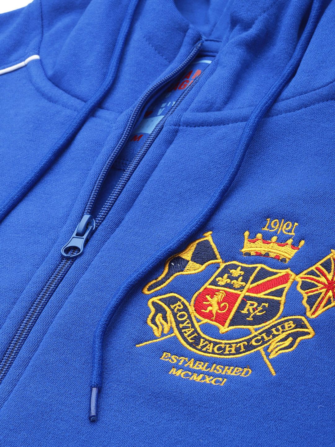 The Indian Garage Co Men Applique Detail Hooded Sweatshirt
