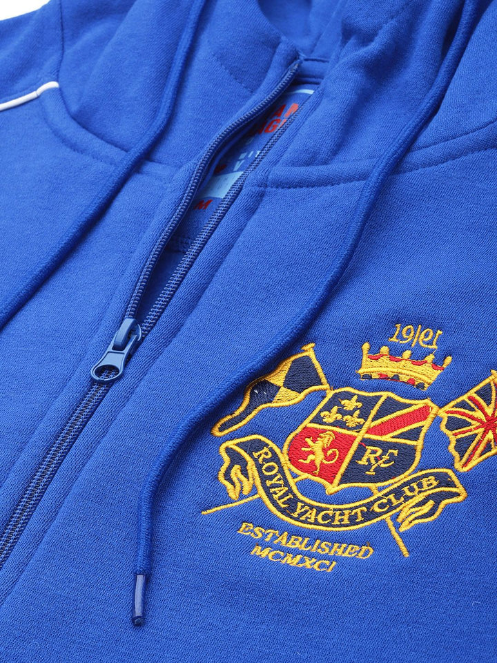 The Indian Garage Co Men Applique Detail Hooded Sweatshirt