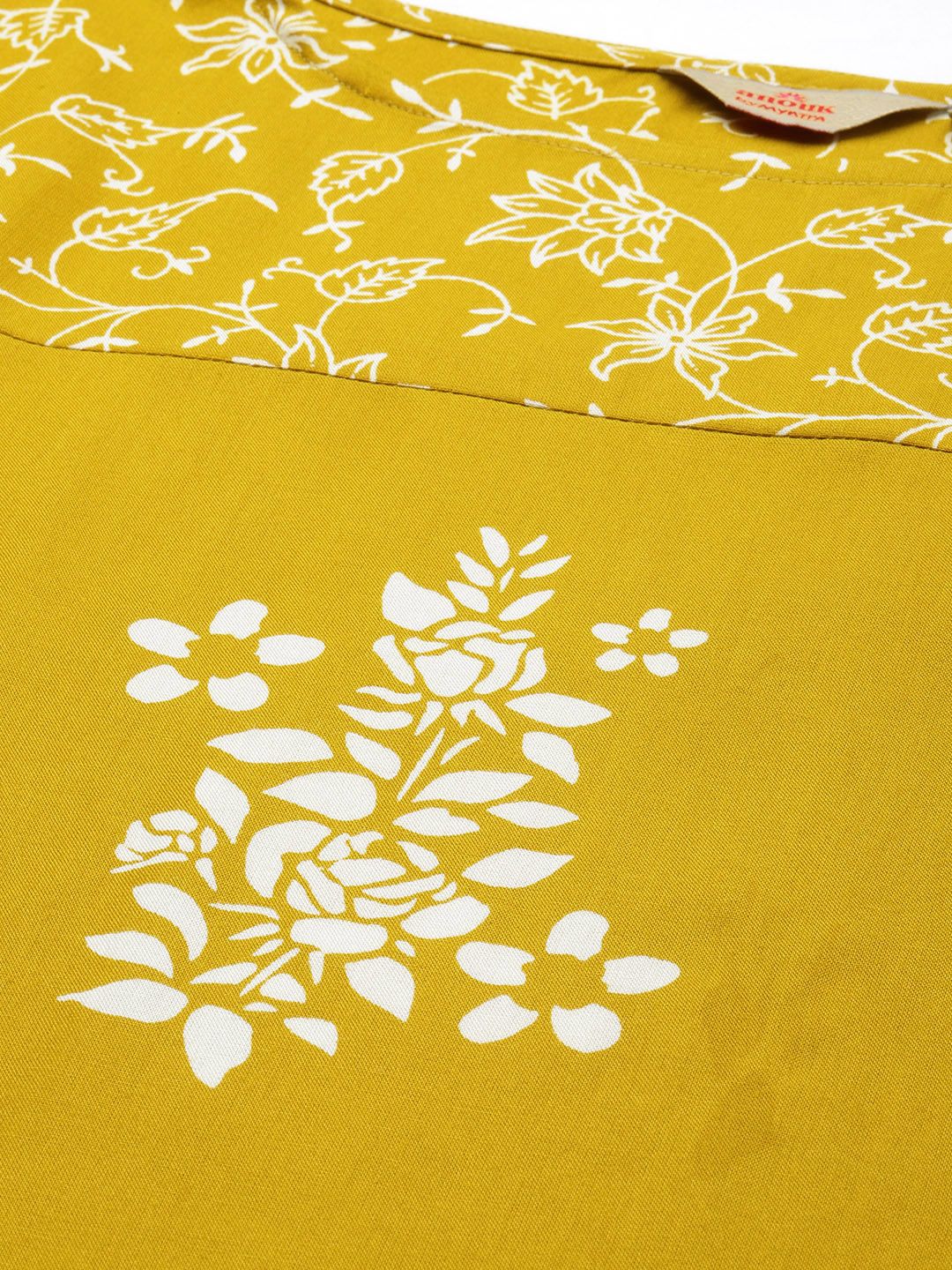 Anouk Floral Printed Round-Neck Regular Kurta