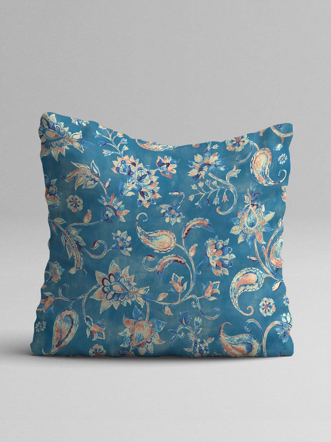 STITCHNEST Blue & White Set of 2 Cartoon Characters Square Cushion Covers