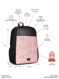 ZOUK Mangalore Blossoms Printed Water Resistance Backpack Up To 16 Inch