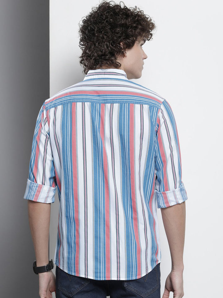 The Indian Garage Co Men Striped Cotton Casual Shirt