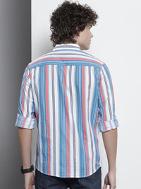 The Indian Garage Co Men Striped Cotton Casual Shirt