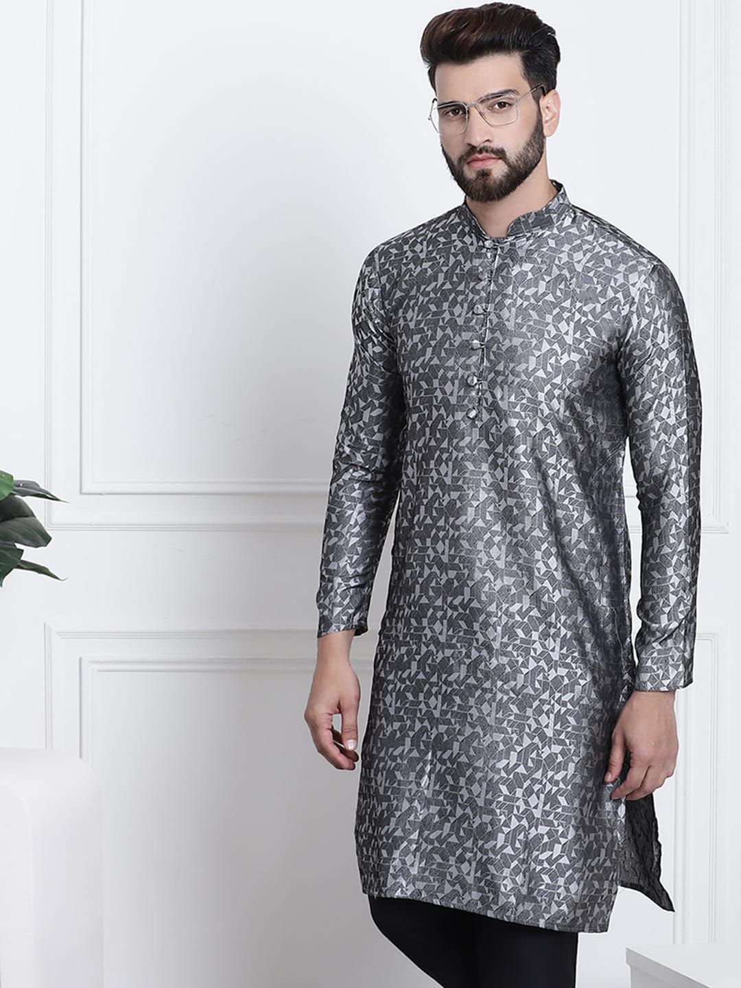 SOJANYA Ethnic Motifs Woven Design Regular Kurta