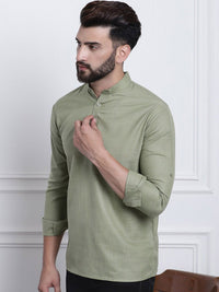 SOJANYA Kolar Mandarin Lengan Gulung Kurta