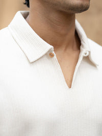 Powerlook Men Solid Polo Collar Short Sleeves T-shirt