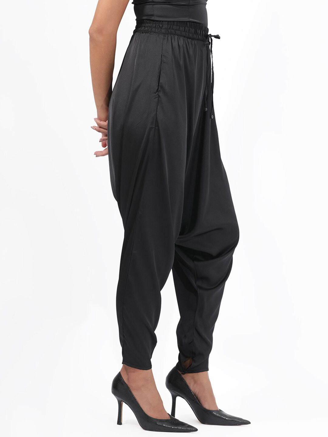 RAREISM Women Slim Fit High-Rise Pleated Jodhpuri Trousers