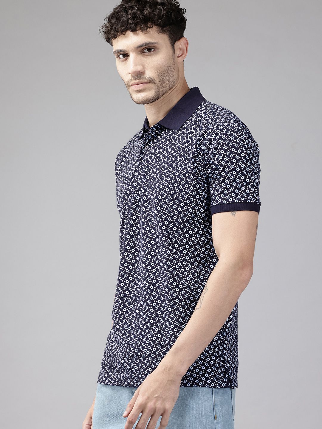 Park Avenue Printed Polo Collar T-shirt