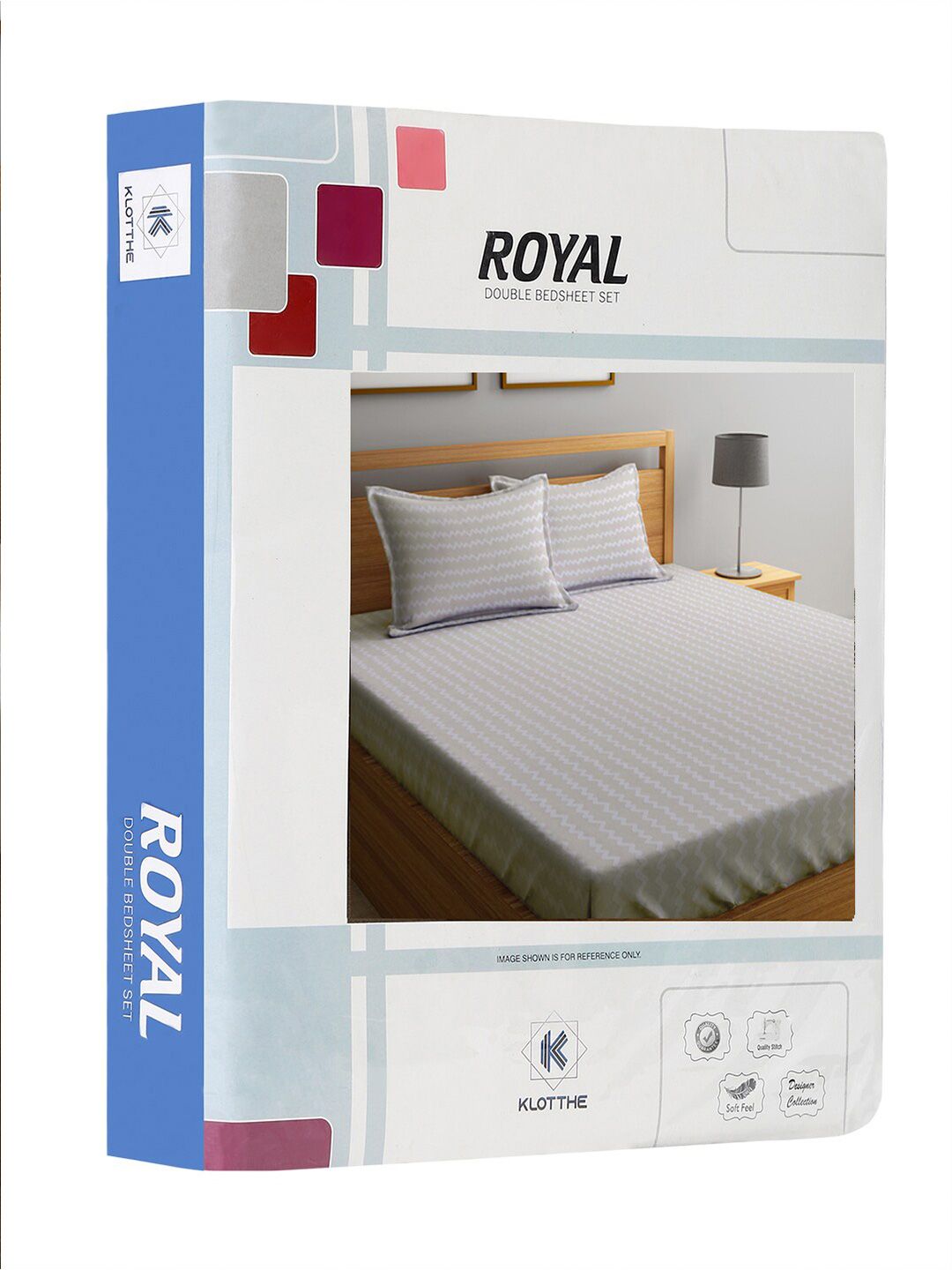 KLOTTHE Beige Abstract-Printed 300TC Double King Bedsheet with 2 Pillow Covers