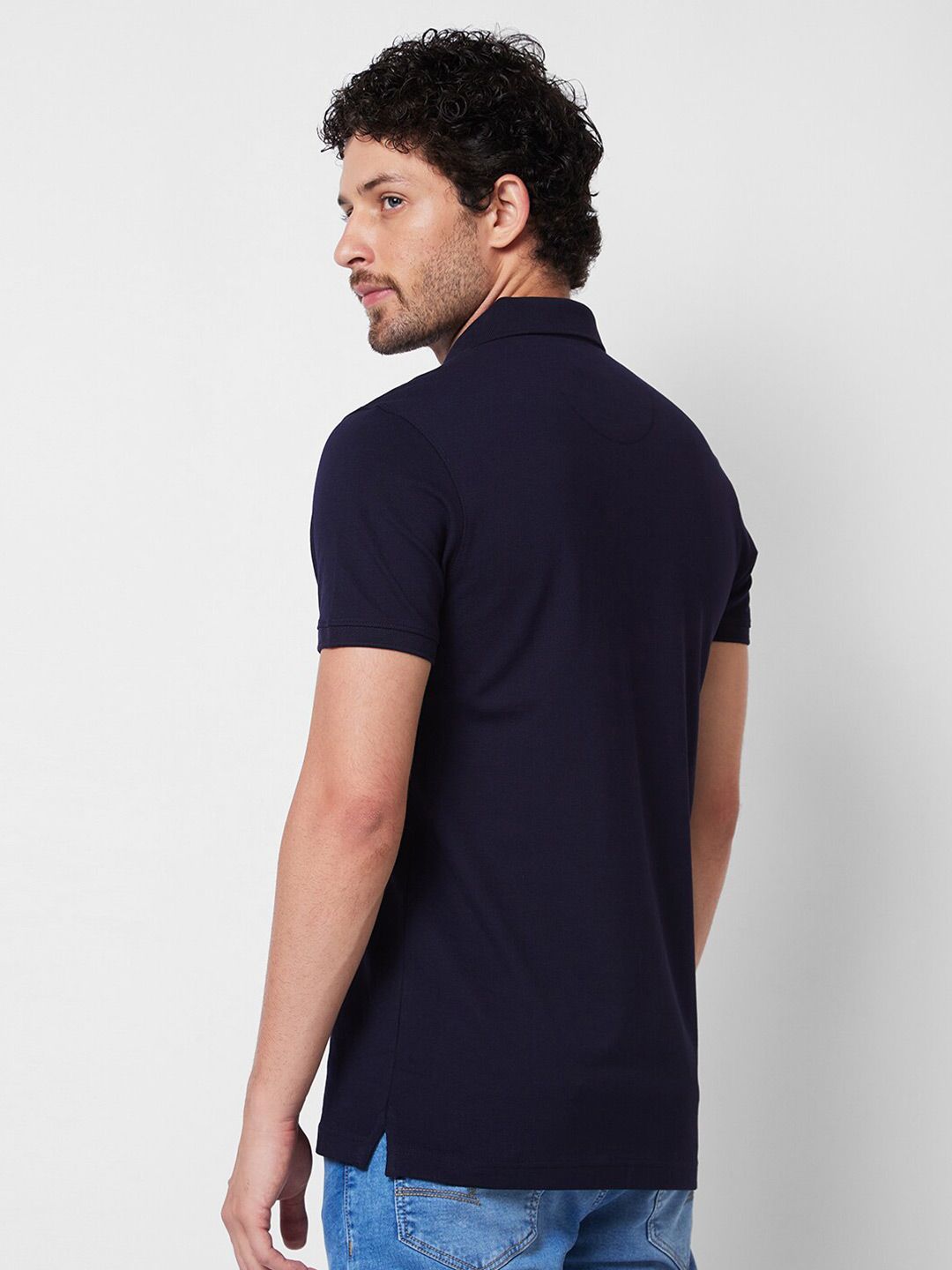SPYKAR Polo Collar Cotton Slim Fit T-shirt