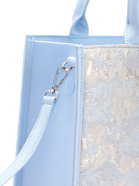 Lino Perros Abstract Woven Deisgn Structured Handheld Bag