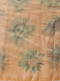 Silk Land Digital Print Floral Tissue Muga Silk Saree