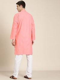 SOJANYA Lelaki Band Collar Cotton Linen Kurta