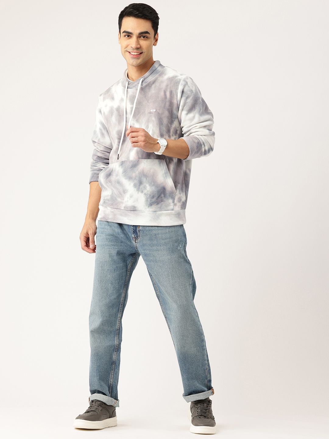 Monte Carlo Round Neck Printed Fleece Sweatshirt