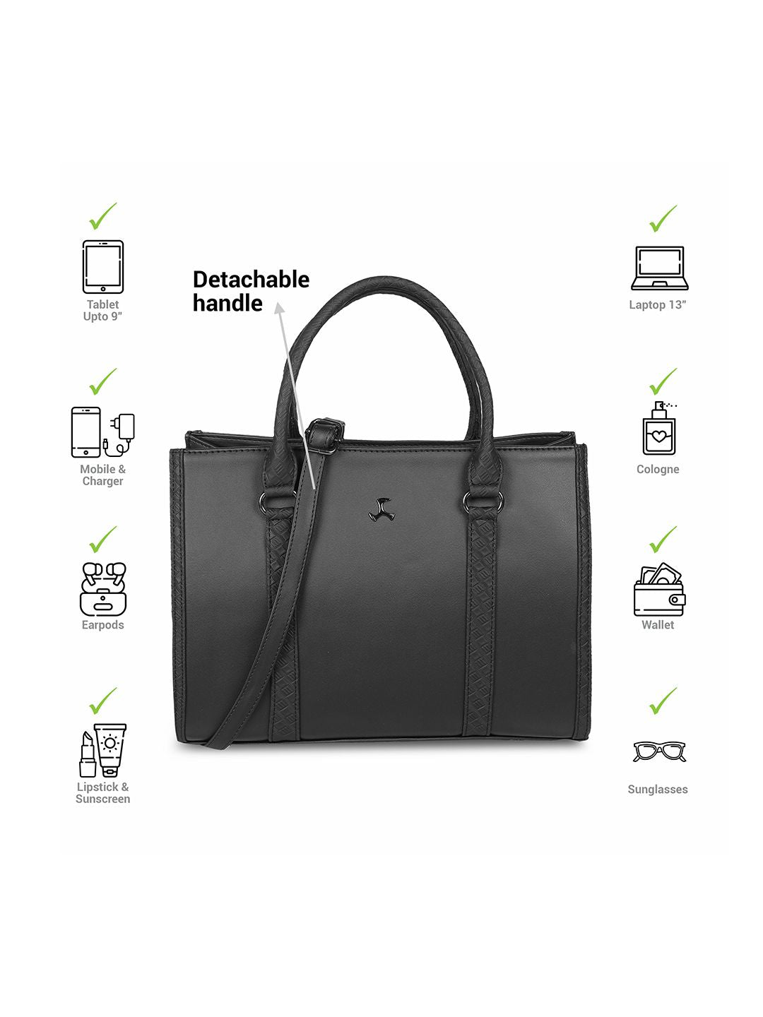 Mochi Women Half Moon Tote Bag with Tasselled