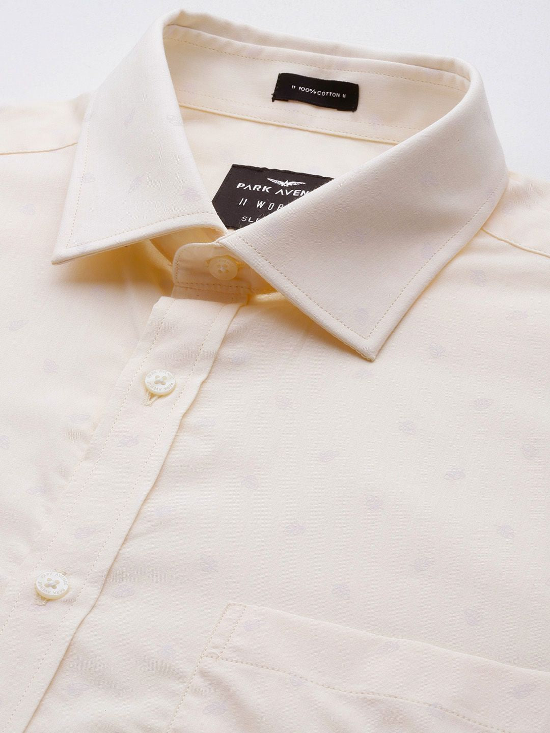 Park Avenue Slim Fit Printed Cotton Formal Shirt