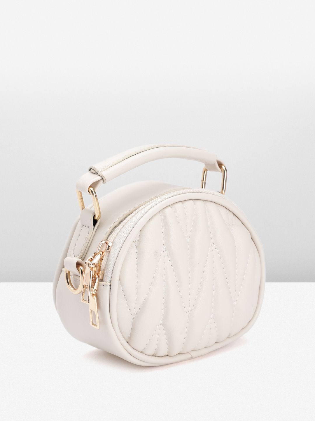 DressBerry Quilted Handheld Bag with Detachable Sling Strap