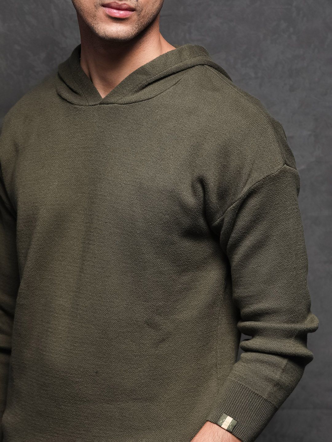 RARE RABBIT Men Zarr Slim Fit Hooded Sweatshirt