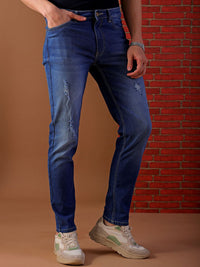 The Indian Garage Co Men Mildly Distressed Mid-Rise Slim Fit Jeans