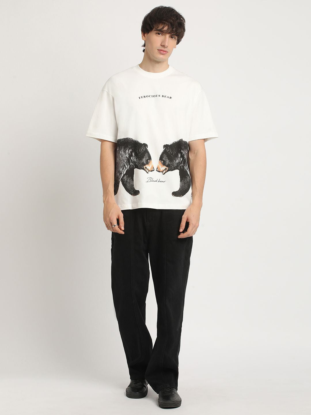 THE BEAR HOUSE Men's Oversized Crew Neck T-shirt