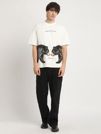 THE BEAR HOUSE Men's Oversized Crew Neck T-shirt