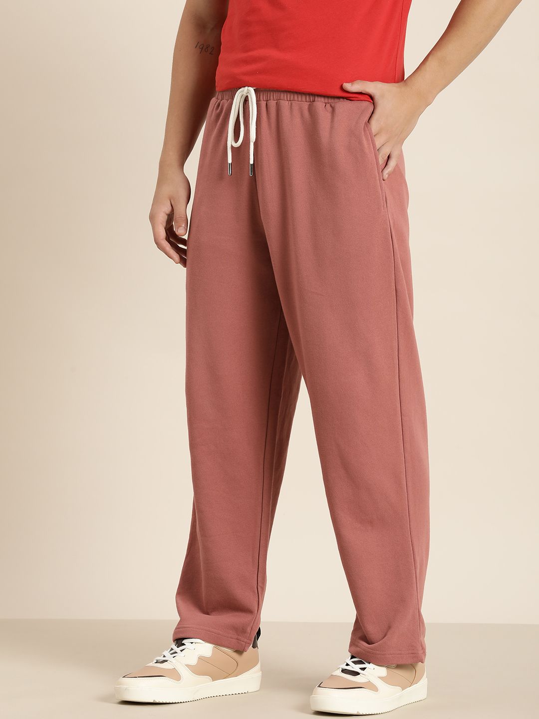DILLINGER Men Lightweight Relaxed Fit Baggy Kintted Track Pants