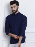 SOJANYA Band Collar Roll-Up Lengan Cotton Straight Kurta