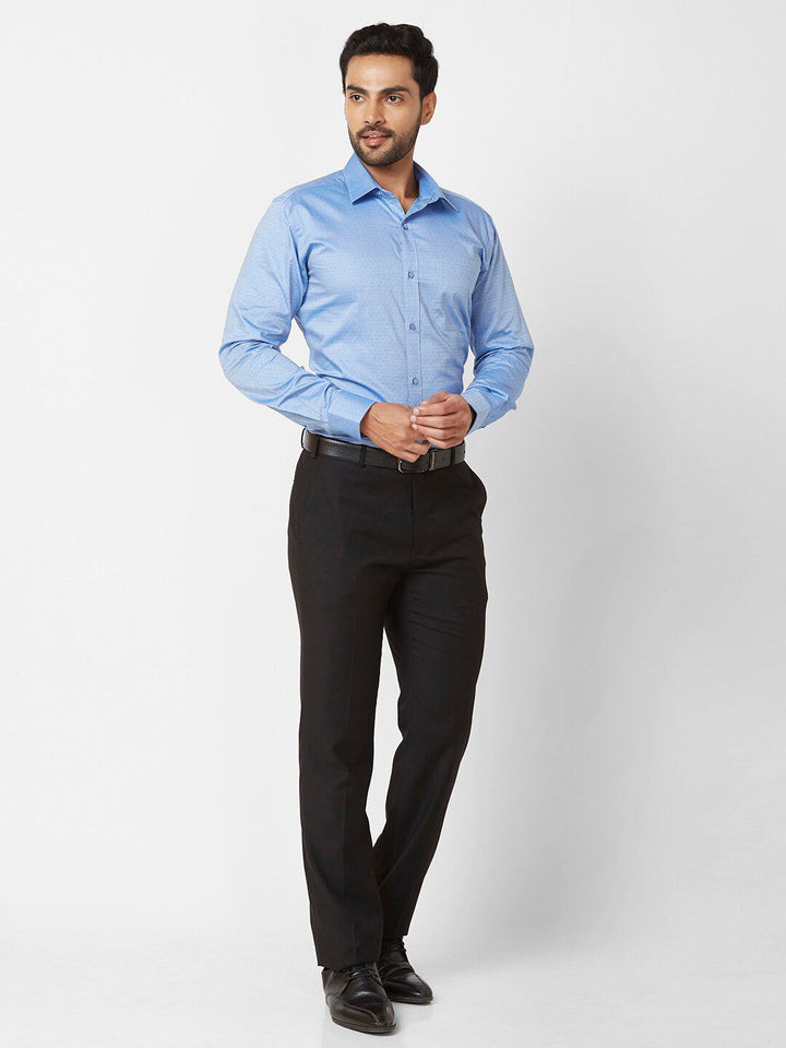 Raymond Contemporary Fit Self Design Cutaway Collar Cotton Formal Shirt