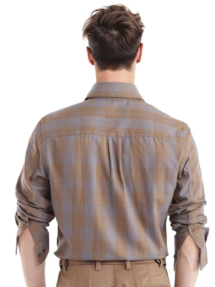 RARE RABBIT Men Comfort Opaque Checked Casual Shirt
