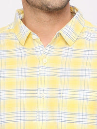 SPYKAR Slim Fit Tartan Checks Opaque Checked Cotton Casual Shirt