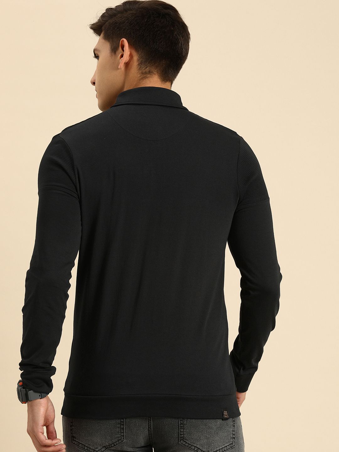 Being Human Clothing Men Pure Cotton Polo Collar T-shirt